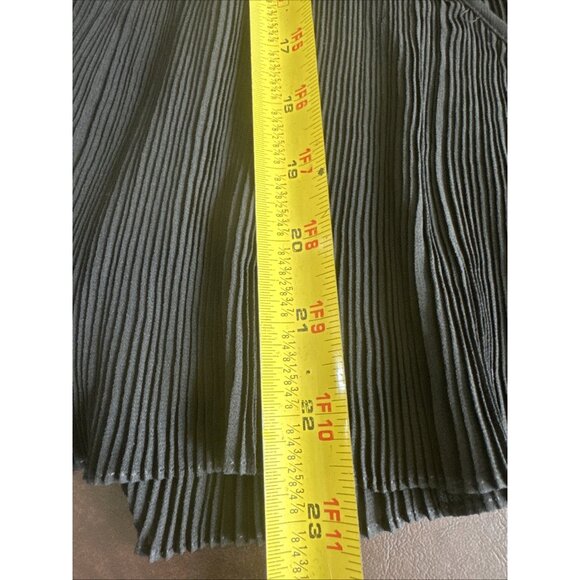 Totême Black Pleated Top V-Neck Long Sleeve XS - Picture 6 of 10
